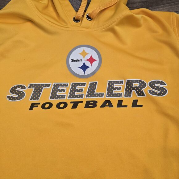 Pittsburgh Steelers Yellow Hoodie – NFL Team Apparel, Size L - Picture 2 of 9